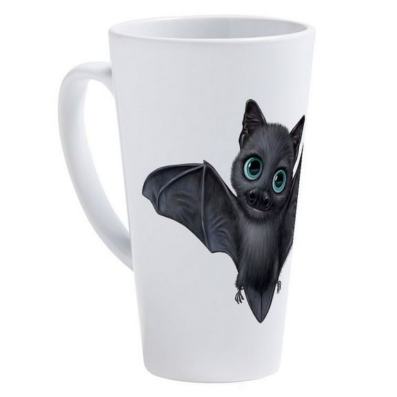 CafePress - PD Moreno's Halloween Bat - 17 Oz White Ceramic Latte Mug