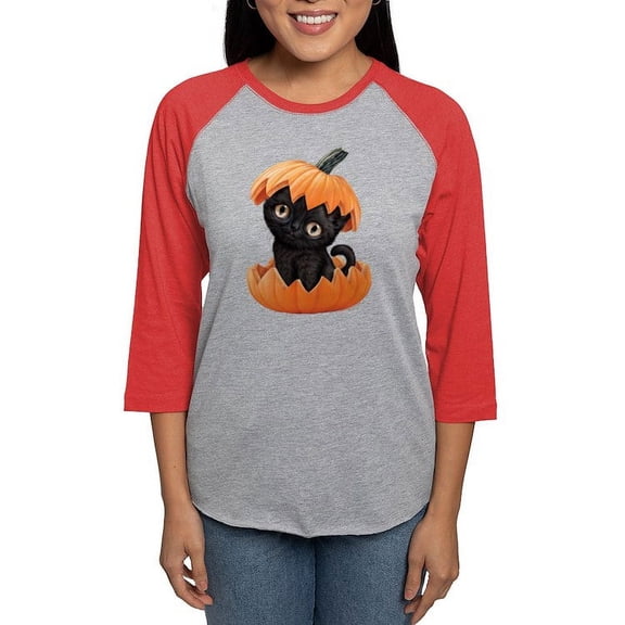 CafePress - PD Moreno's Halloween Bla Women's Baseball T Shirt - Womens Baseball Tee