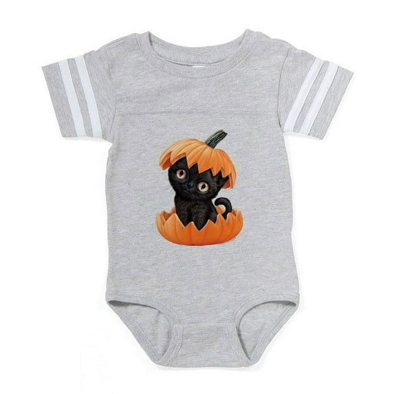 CafePress - PD Moreno's Halloween Black - Cute Infant Baby Football Bodysuit