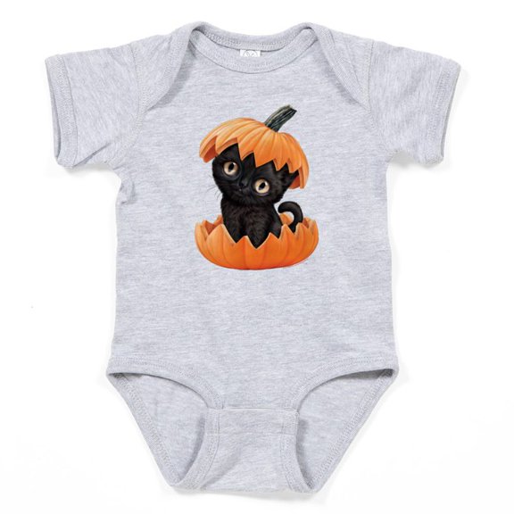CafePress - PD Moreno's Halloween Black Kitty - Cute Infant Bodysuit Baby Romper - Size Newborn - 24 Months