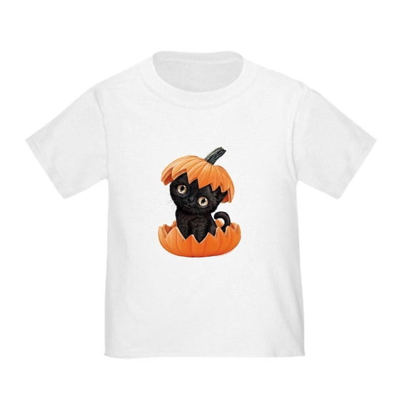 CafePress - PD Moreno's Halloween Black Kitty Toddler T Shirt - Cute Toddler T-Shirt, 100% Cotton