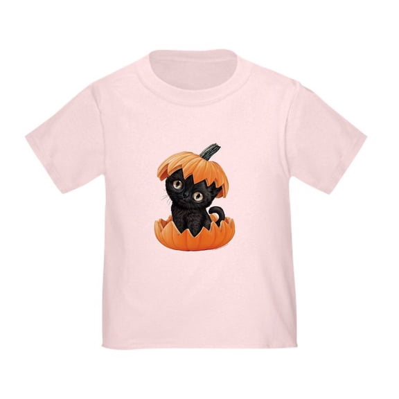 CafePress - PD Moreno's Halloween Black Kitty Toddler T Shirt - Cute Toddler T-Shirt, 100% Cotton