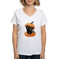 thumbnail image 1 of CafePress - PD Moreno's Halloween Black Women's V Neck T Shirt - Womens Cotton V-Neck T-shirt, 1 of 4