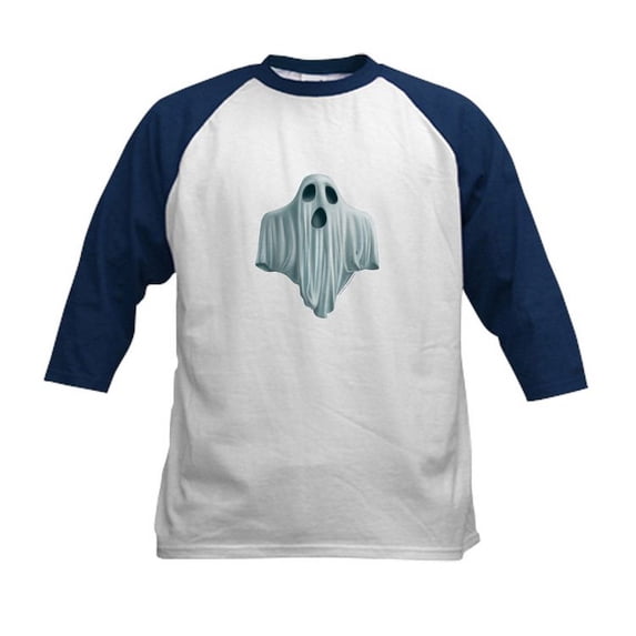 CafePress - PD Moreno's Halloween Ghost Kids Baseball T Shirt - Kids Cotton Baseball Jersey, 3/4 Sleeve Shirt