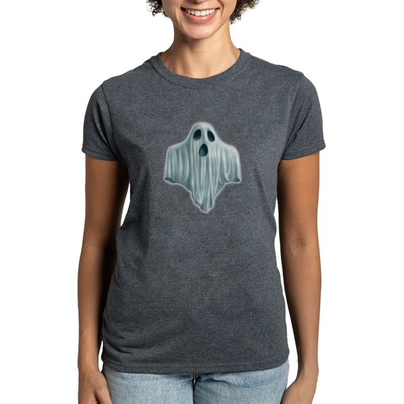 CafePress - PD Moreno's Halloween Ghost Women's Value T Shirt - Women's Traditional Fit Dark T-Shirt