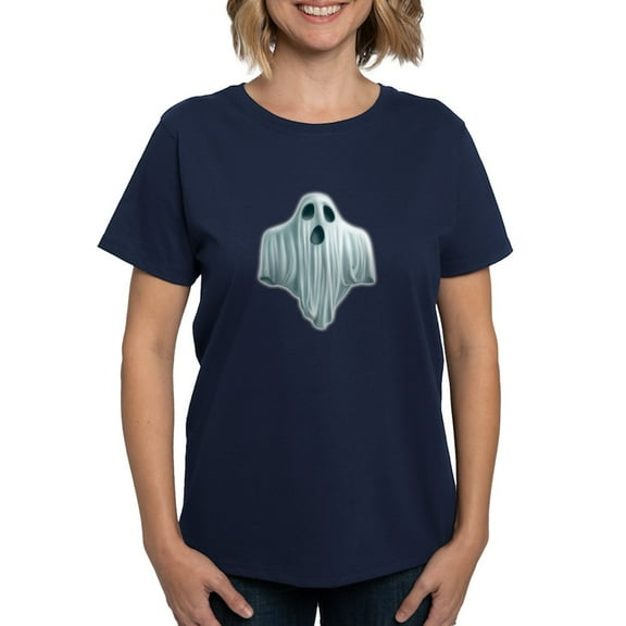 CafePress - PD Moreno's Halloween Ghost Women's Value T Shirt - Women's Traditional Fit Dark T-Shirt