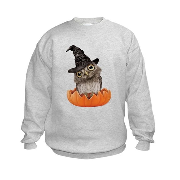 CafePress - PD Moreno's Halloween Owl - Kids Sweatshirt, Youth Crew Neck Sweatshirt