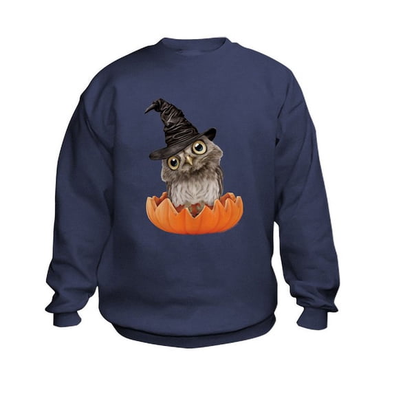 CafePress - PD Moreno's Halloween Owl - Kids Sweatshirt, Youth Crew Neck Sweatshirt