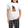 thumbnail image 1 of CafePress - PD Moreno's Halloween Owl - Women's Short Sleeve Print T-Shirt and Pants Light Cotton Pajama Set, 1 of 7