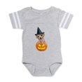 thumbnail image 1 of CafePress - PD Moreno's Halloween Puppy - Cute Infant Baby Football Bodysuit, 1 of 3