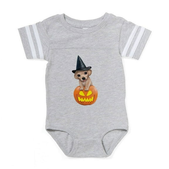 CafePress - PD Moreno's Halloween Puppy - Cute Infant Baby Football Bodysuit