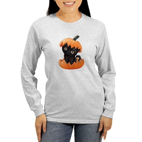 CafePress - PD Moreno's Halloween Women's Long Sleeve T Shirt - Women's Long Sleeve Graphic Casual T-Shirt