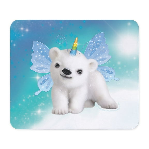 CafePress - PD Moreno's Polar Bear Unicorn - Non-slip Rubber Mousepad, Gaming Mouse Pad