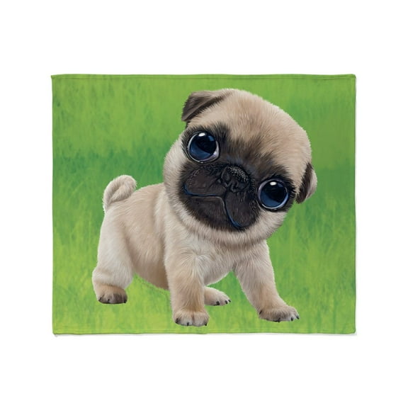 CafePress - PD Moreno's Pug Puppy - Soft Fleece Throw Blanket, 50"x60" for All Ages