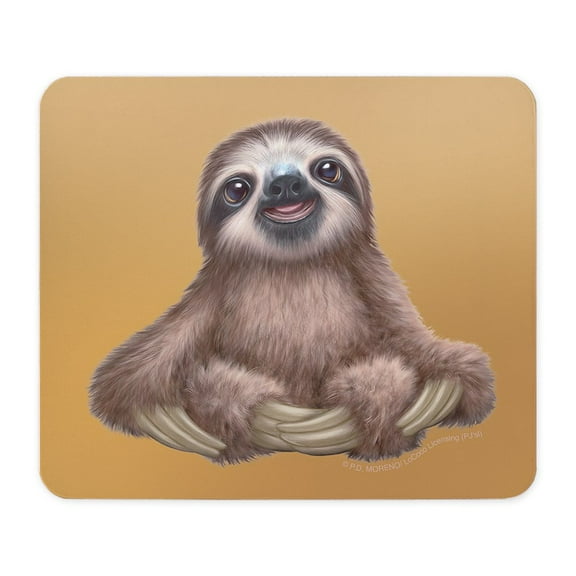 CafePress - PD Moreno's Sloth - Non-slip Rubber Mousepad, Gaming Mouse Pad