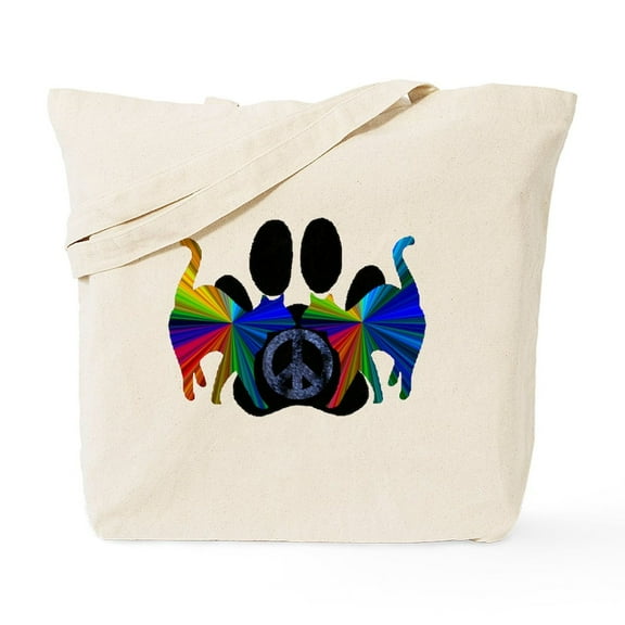 CafePress - PEACE CATS Tote Bag - Unisex Canvas Tote Bag, Beige, 1-Piece