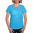 thumbnail image 1 of CafePress - PEACE LOVE DIVING Women's Dark T Shirt - Women's Traditional Fit Dark T-Shirt, 1 of 4