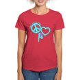 thumbnail image 1 of CafePress - PEACE LOVE DIVING Women's Dark T Shirt - Women's Traditional Fit Dark T-Shirt, 1 of 4