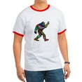 thumbnail image 1 of CafePress - PEACE UP T Shirt - 100% Cotton Ringed T-Shirt, 1 of 4