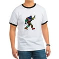 thumbnail image 1 of CafePress - PEACE UP T Shirt - 100% Cotton Ringed T-Shirt, 1 of 4
