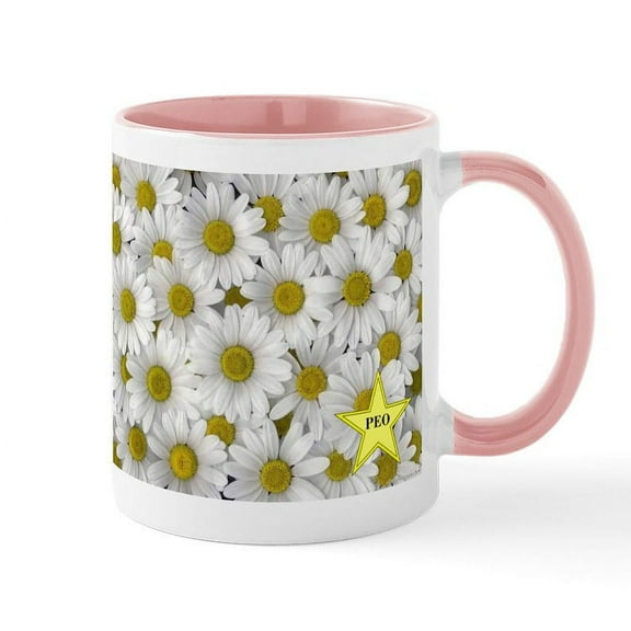 CafePress - PEO Daisy Mug - 11 oz Ceramic Mug - Novelty Coffee Tea Cup