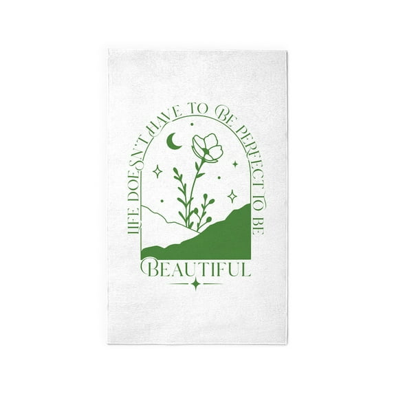 CafePress - PERFECT TO BE - 3'x5' Decorative Area Rug, Fabric Throw Rug