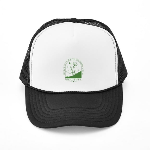 CafePress - PERFECT TO BE - Adjustable Unisex Printed Trucker Hat with Mesh Back