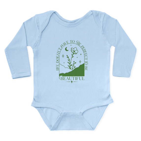 CafePress - PERFECT TO BE Body Suit - Long Sleeve Cotton Baby Bodysuit