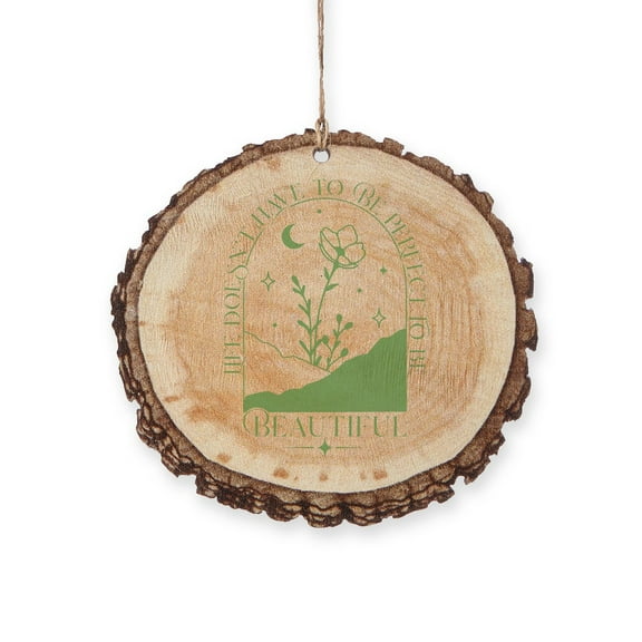 CafePress - PERFECT TO BE - Rustic Wood Ornament, 2.75"x2.5"