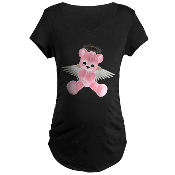 CafePress - PINK ANGEL BEAR 2 Maternity Dark T Shirt - Maternity Dark T-Shirt