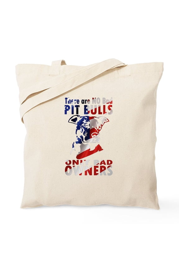 - PIT BULL BAD OWNERS Tote Bag - Unisex Canvas Tote Bag, Beige, 1-Piece