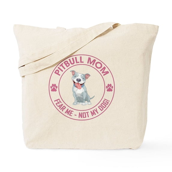 CafePress - PITBULL MOM Tote Bag - Unisex Canvas Tote Bag, Beige, 1-Piece