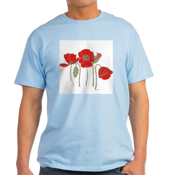 CafePress - POPPIES T Shirt - Men's Classic Graphic T-Shirt