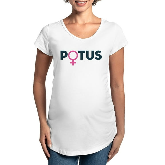 CafePress - POTUS Maternity T Shirt - Cotton Maternity T-shirt, Cute & Funny Pregnancy Tee