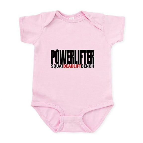 CafePress - POWERLIFTER Infant Bodysuit - Baby Light Bodysuit, Size Newborn - 24 Months
