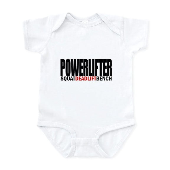 CafePress - POWERLIFTER Infant Bodysuit - Baby Light Bodysuit, Size Newborn - 24 Months