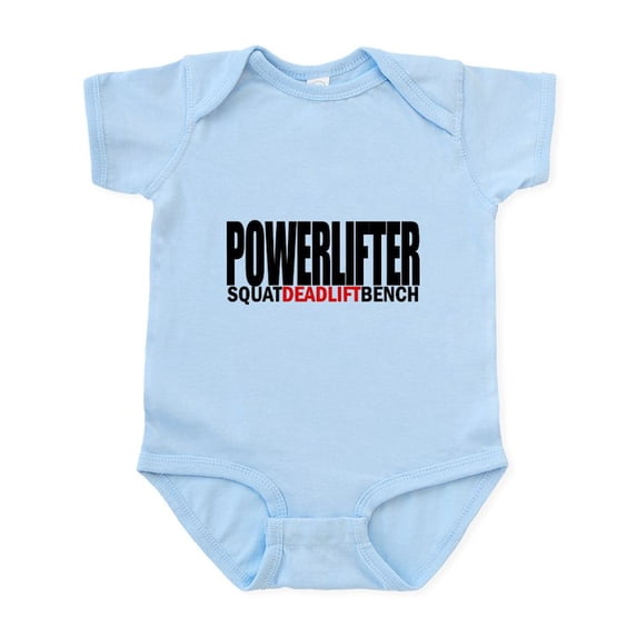 CafePress - POWERLIFTER Infant Bodysuit - Baby Light Bodysuit, Size Newborn - 24 Months