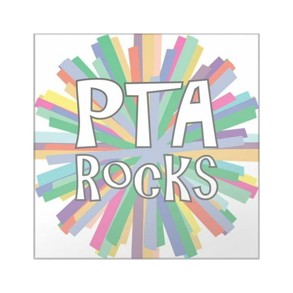 CafePress - PTA Rocks - Square Sticker 3" x 3"