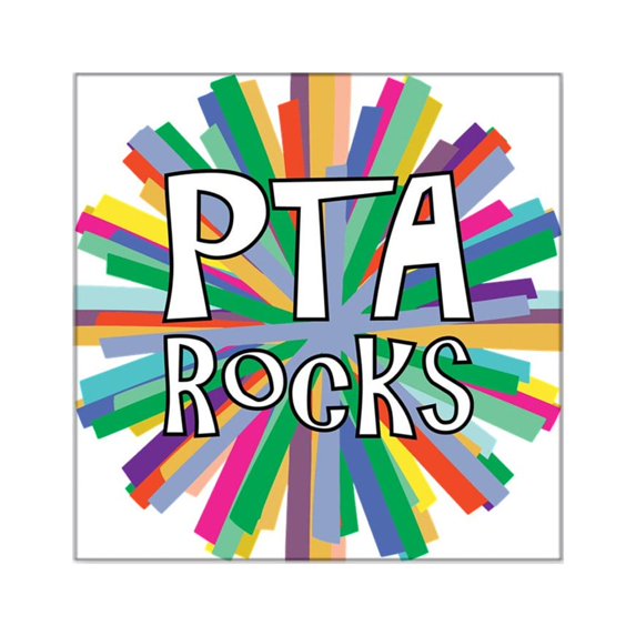 CafePress - PTA Rocks - Square Sticker 3" x 3"