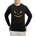 thumbnail image 1 of CafePress - PUMKIN FACE APPLIQUE Long Sleeve T Shirt - Long Sleeve Dark T-Shirt, 1 of 4
