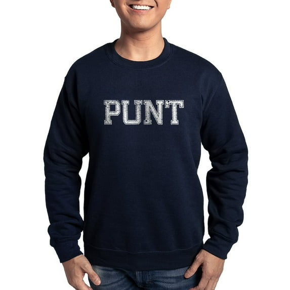 CafePress - PUNT, Vintage Sweatshirt (Dark) - Classic Crew Neck Sweatshirt