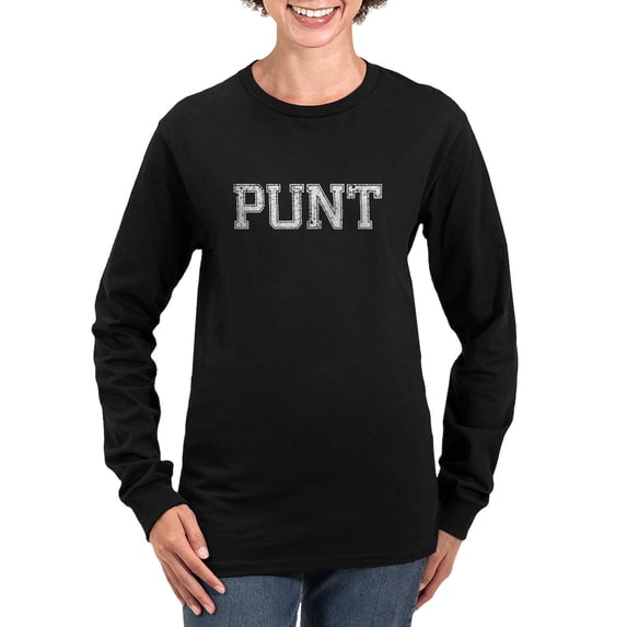 CafePress - PUNT, Vintage Women's Long Sleeve Dark T Shirt - Women's Long Sleeve Graphic Tee Casual Fit