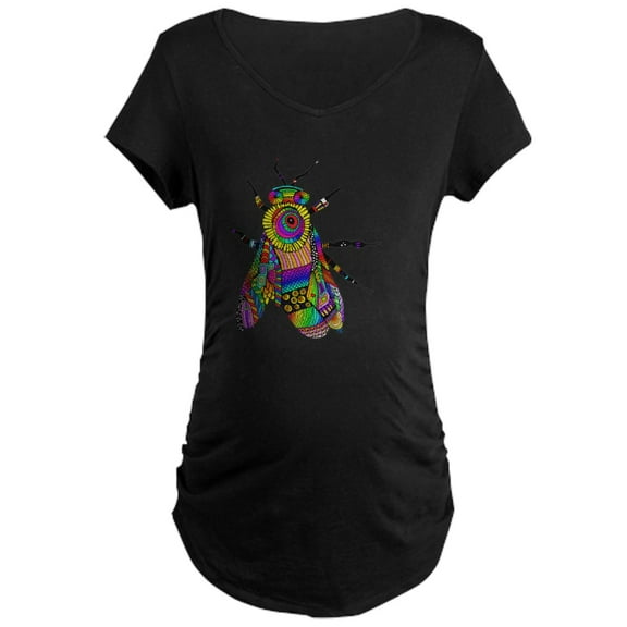 CafePress - Painted Bee Maternity Dark T Shirt - Maternity Dark T-Shirt