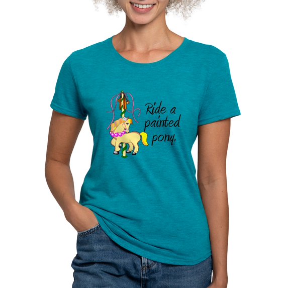 CafePress - Painted Pony Women's Deluxe T Shirt - Womens Tri-blend T-Shirt