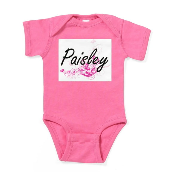 CafePress - Paisley Artistic Name Design With Flower Body Suit - Cute Infant Bodysuit Baby Romper - Size Newborn - 24 Months