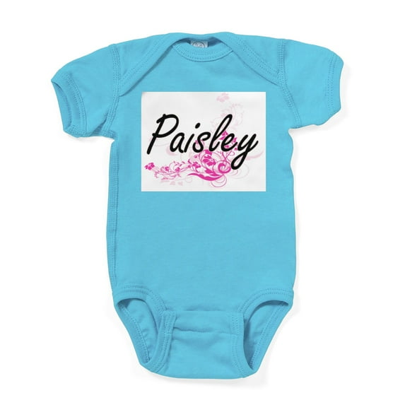 CafePress - Paisley Artistic Name Design With Flower Body Suit - Cute Infant Bodysuit Baby Romper - Size Newborn - 24 Months