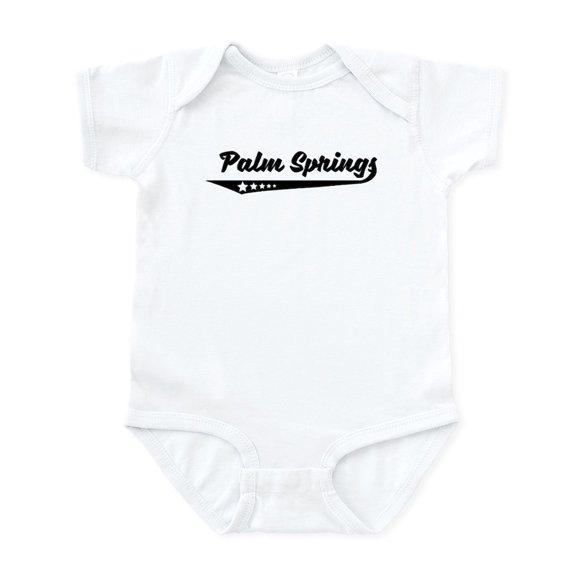 CafePress - Palm Springs CA Retro Logo Body Suit - Baby Light Bodysuit, Size Newborn - 24 Months