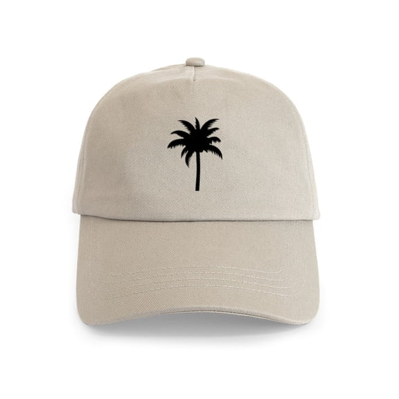 CafePress - Palm Tree Cap - Adjustable 100% Brushed Unisex Casual Cotton Baseball Cap, Beige, 1