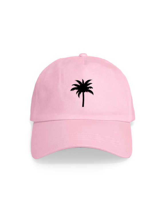 - Palm Tree Cap - Adjustable 100% Brushed Unisex Casual Cotton Baseball Cap, Beige, 1
