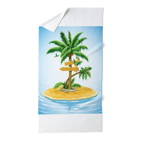 CafePress - Palm Tree Direction - Large Beach Towel, Soft 30"x60" Towel with Unique Design